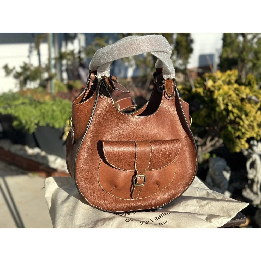 ANONIMO FIORENTINO Women's Made In Italy Grained Hobo Shoulder satchel‎ Handbag